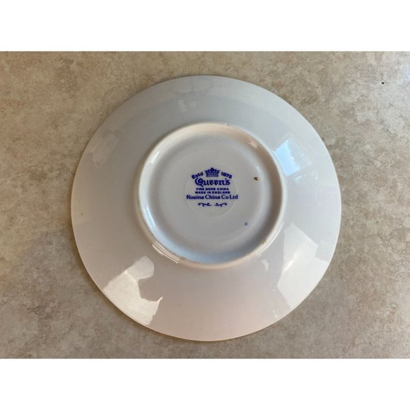 Queens Rosina Fine Bone China Purple Violet Buds Tea Cup And Saucer Set - Picture 9 of 10